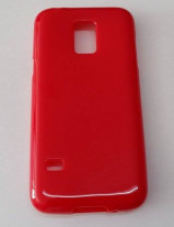 Силиконов гръб ТПУ гланц за Samsung Galaxy S5 Mini G800 червен